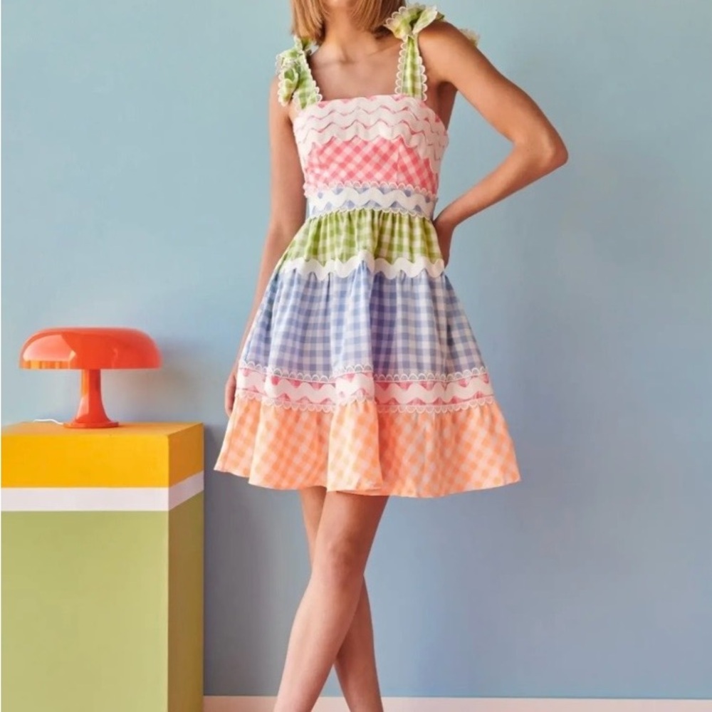 Celia B Jade Short Vichy Dress!  Small!  Brand new without tags! - Picture 3 of 4